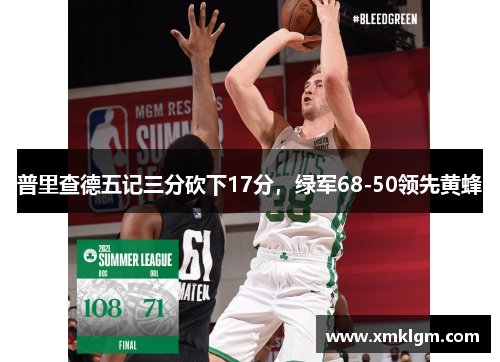 普里查德五记三分砍下17分，绿军68-50领先黄蜂